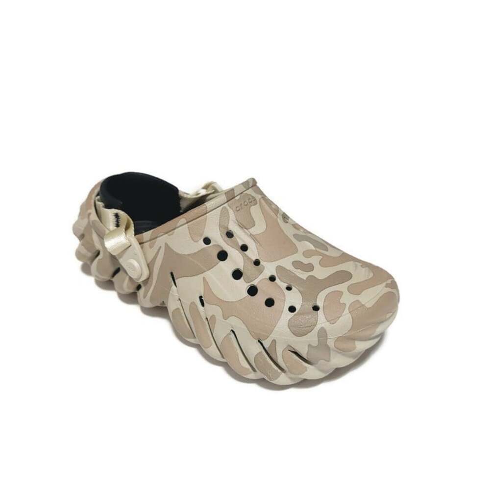 Crocs Echo Duck Camo Clog Sandals Mens Size 4 Womens Size 6 Bone Slip On Shoes